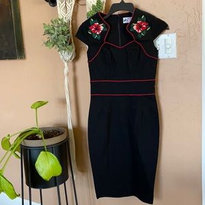 Pinup pencil dress Hell Bunny NWOT size XS
